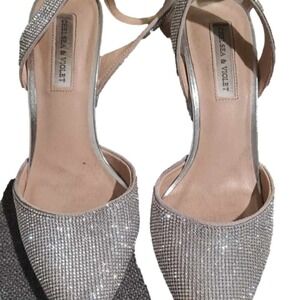 Chelsea‎ and Violet Sparkly silver dress shoes
